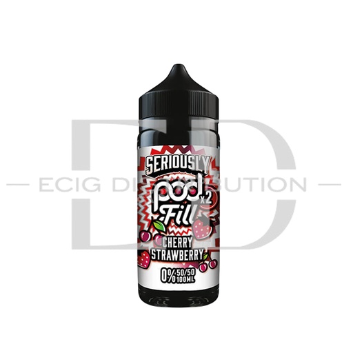 [DOOSPOF2100ML50/50-CS0MG] Doozy Seriously Pod Fill 2 100ML 50/50 - Cherry Strawberry 0MG