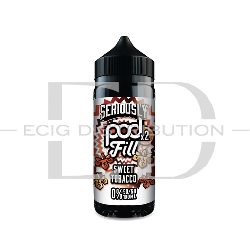[DOOSPOF2100ML50/50-ST0MG] Doozy Seriously Pod Fill 2 100ML 50/50 - Sweet Tobacco 0MG