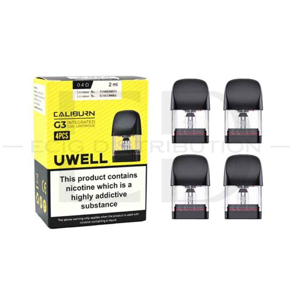 Uwell Caliburn G3 Refillable Pod 4Pcs/Pack - 0.4 Ohm 