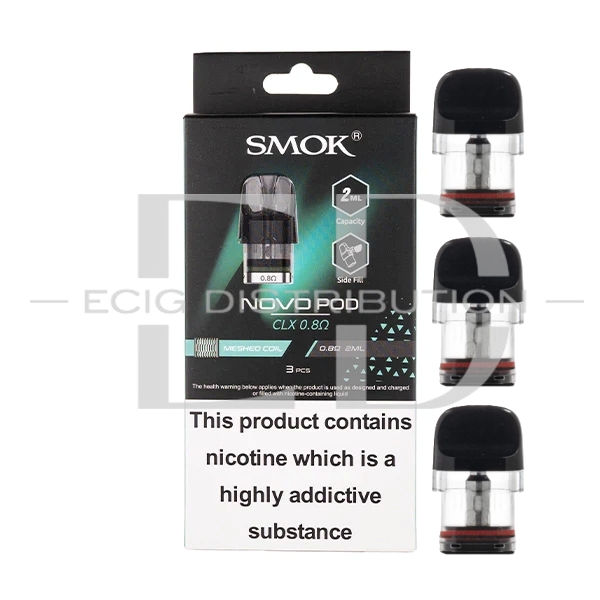 Smok Novo Clx Meshed Refillable Pod 3Pcs/Pack - 0.8 Ohm 