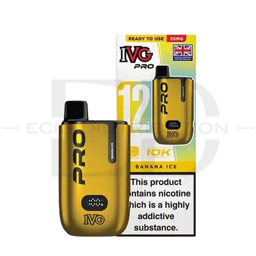[IVGP12PK-BI20MG] IVG Pro 12 Pod Kit - Banana Ice 20MG