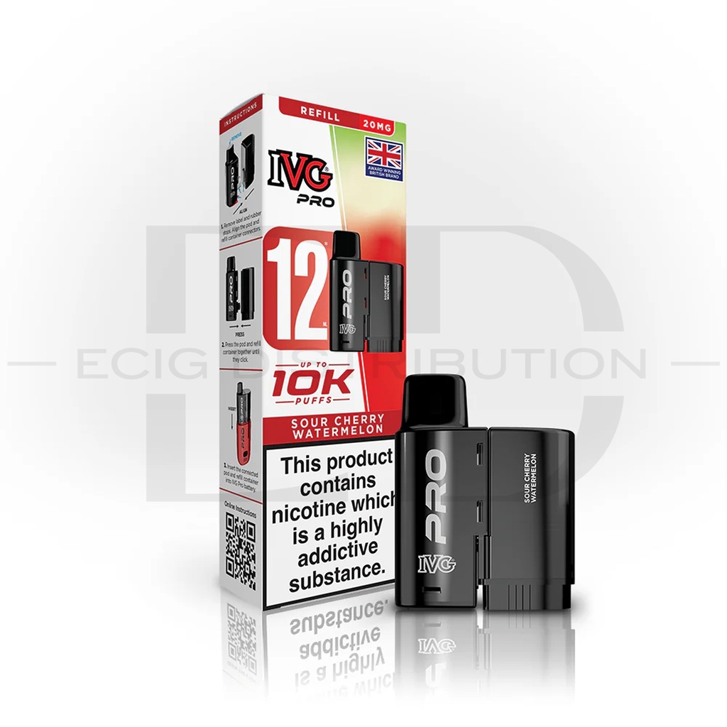 IVG Pro 12 Refillable Pod - Sour Cherry Watermelon 20MG