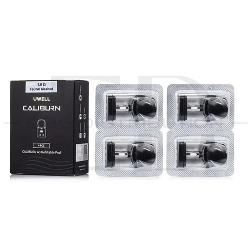 [UWECA3RP4Pcs/Pack-1.0OHM] Uwell Caliburn A3 Refillable Pod 4Pcs/Pack - 1.0 Ohm 
