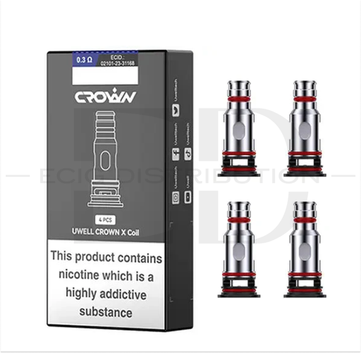 [UWECXC4Pcs/Pack-0.3OHM] Uwell Crown X Coil 4Pcs/Pack - 0.3 Ohm  