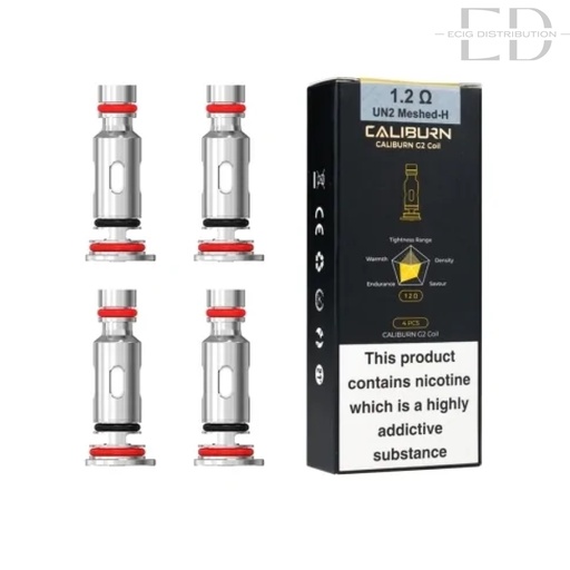 [UWECG2C4Pcs/Pack-1.2OHM] Uwell Caliburn G2 Coil 4Pcs/Pack - 1.2 Ohm 
