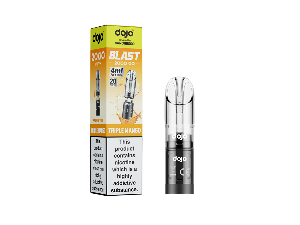 Vaporesso Dojo Blast 2000 Go Transparent Pod - Triple Mango 20MG