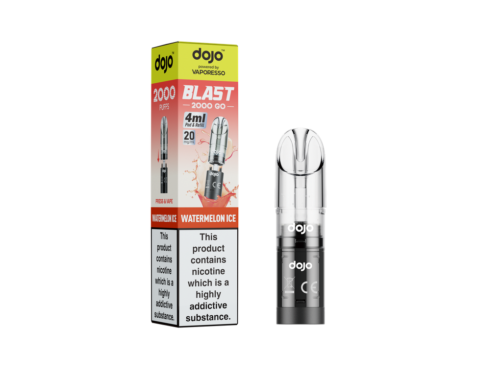 Vaporesso Dojo Blast 2000 Go Transparent Pod - Watermelon Ice 20MG