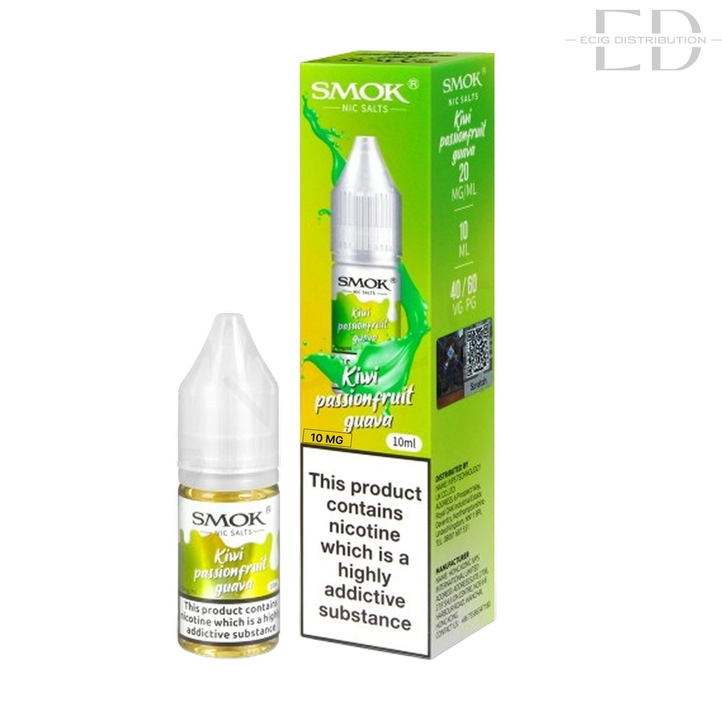 Smok Nic Salts - Kiwi Passion Fruit Guava 10MG 