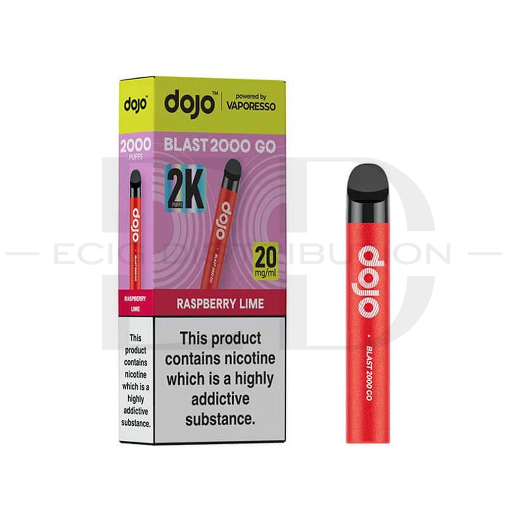 Vaporesso Dojo Blast 2000 Go Pod Kit - Raspberry Lime 20MG 