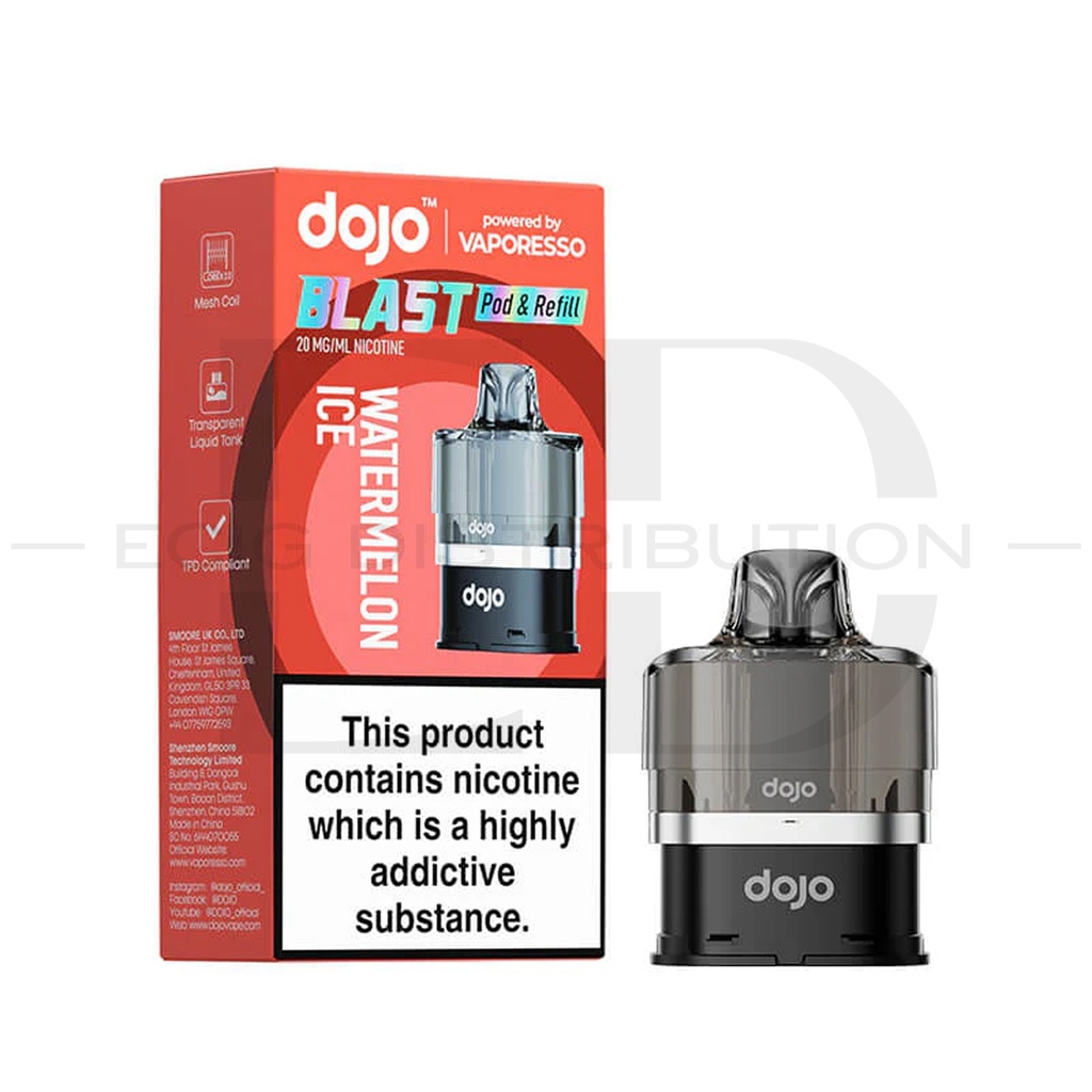 Vaporesso Dojo Blast 6000 Refillable Pod - Watermelon Ice 20MG 