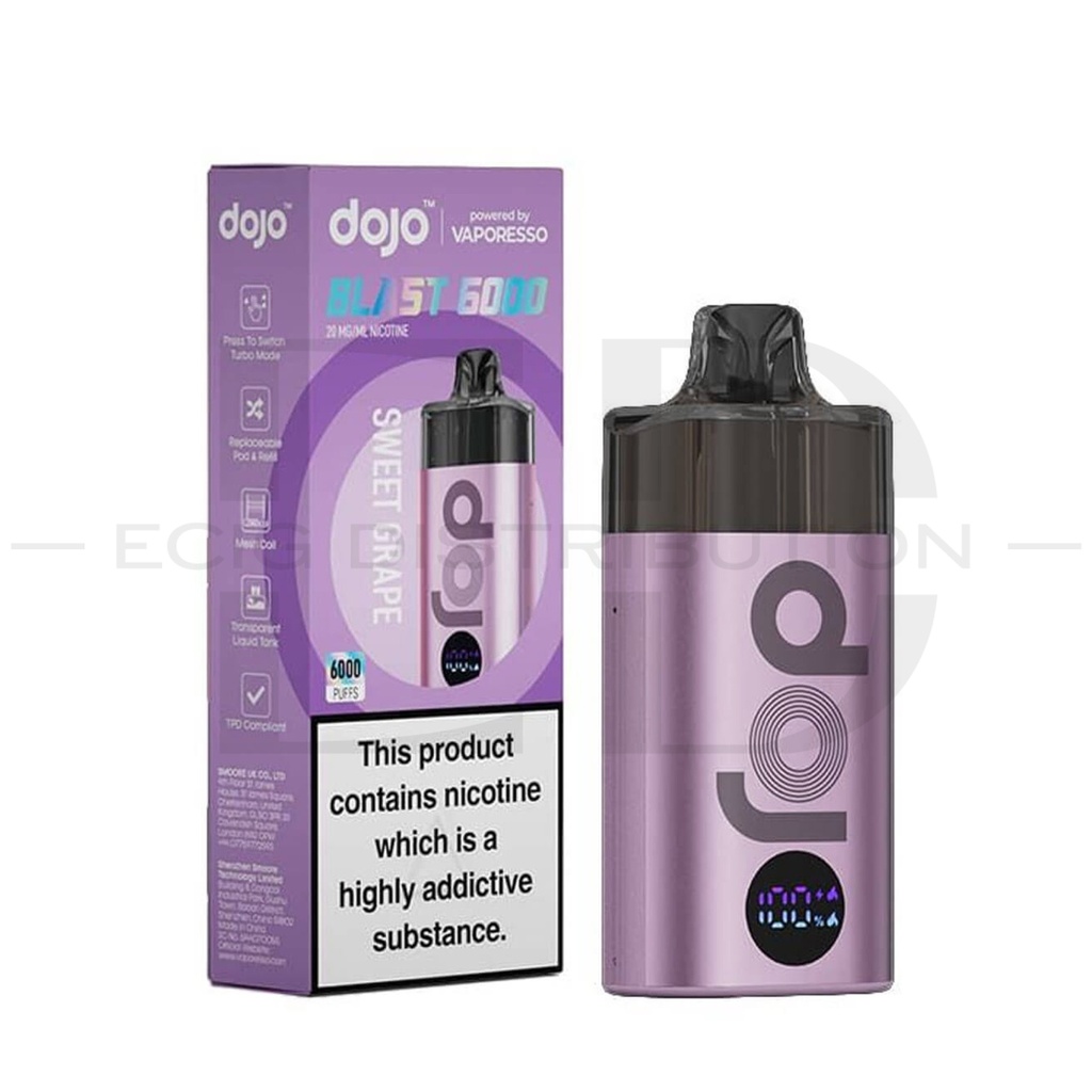 Vaporesso Dojo Blast 6000 Pod Kit - Sweet Grape 20MG