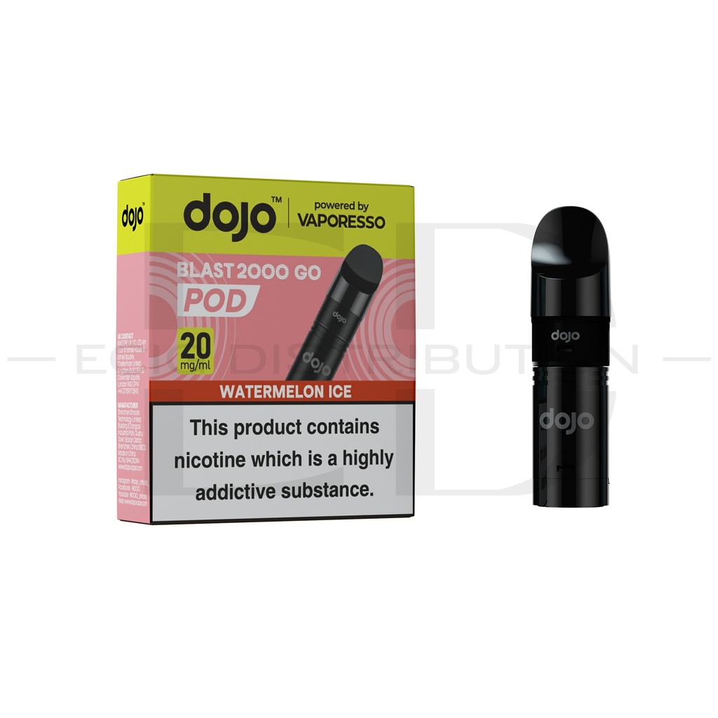 Vaporesso Dojo Blast 2000 Go Refillable Pod - Watermelon Ice 20MG 