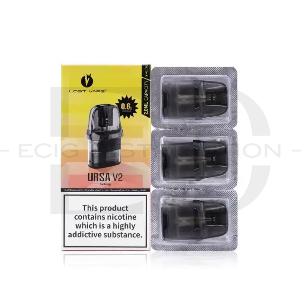 Lost Vape Ursa V2 Refillable Pod 3Pcs/Pack - 0.6 Ohm 
