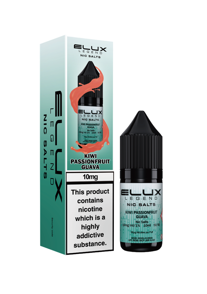 Elux Nic Salts - Kiwi Passionfruit Guava 10MG