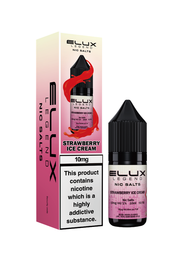 Elux Nic Salts - Strawberry Ice Cream 10MG