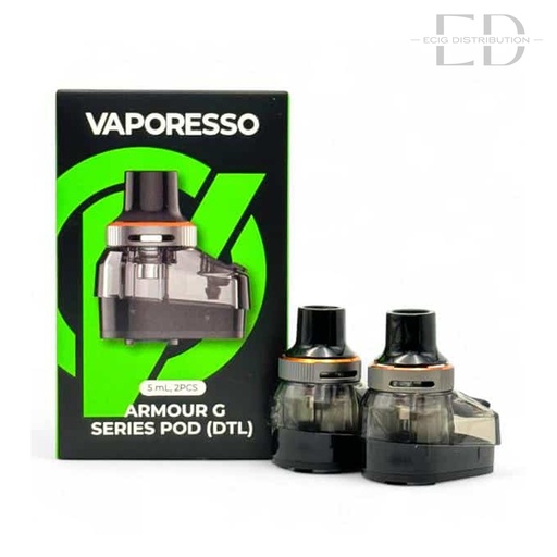[VAPAGSDRP2Pcs/Pack-X] Vaporesso Armour G Series DTL Refillable Pod 2Pcs/Pack - XL 