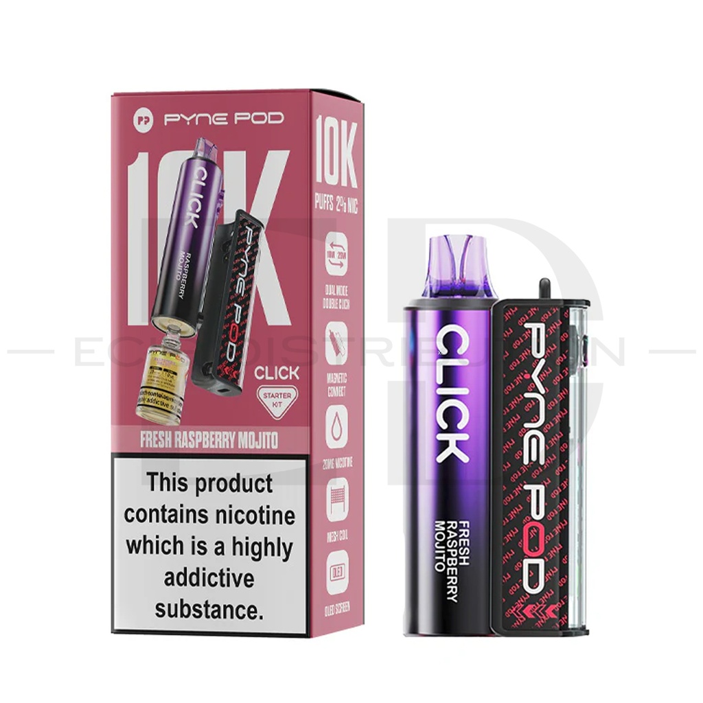 Pyne Pod Click 10K Starter Kit - Fresh Raspberry Mojito