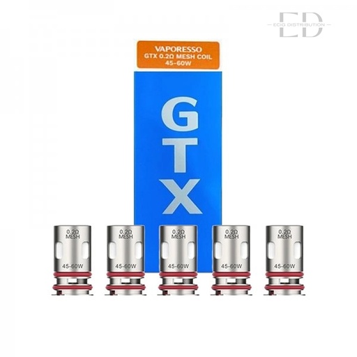 [VAPGMEC5Pcs/Pack-0.2OHM] Vaporesso GTX Mesh Coil 5Pcs/Pack - 0.2 Ohm 