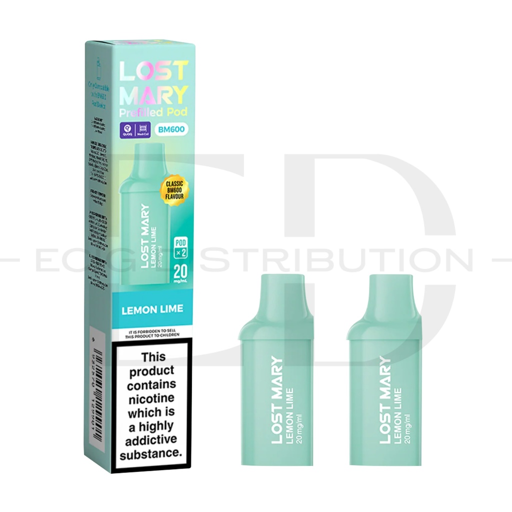Lost Mary BM600 Refillable Pod 2Pcs/Pack - Lemon Lime